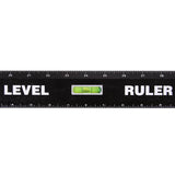 Mayes 48 Inch Magnetic Poly Level Rule W- Vials Black