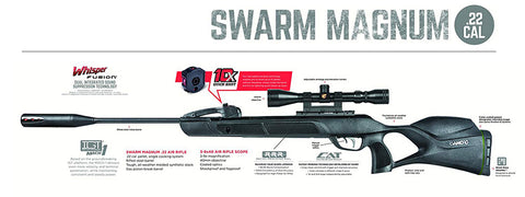 Gamo Swarm Magnum .22 Caliber Pellet Air Rifle With Scope