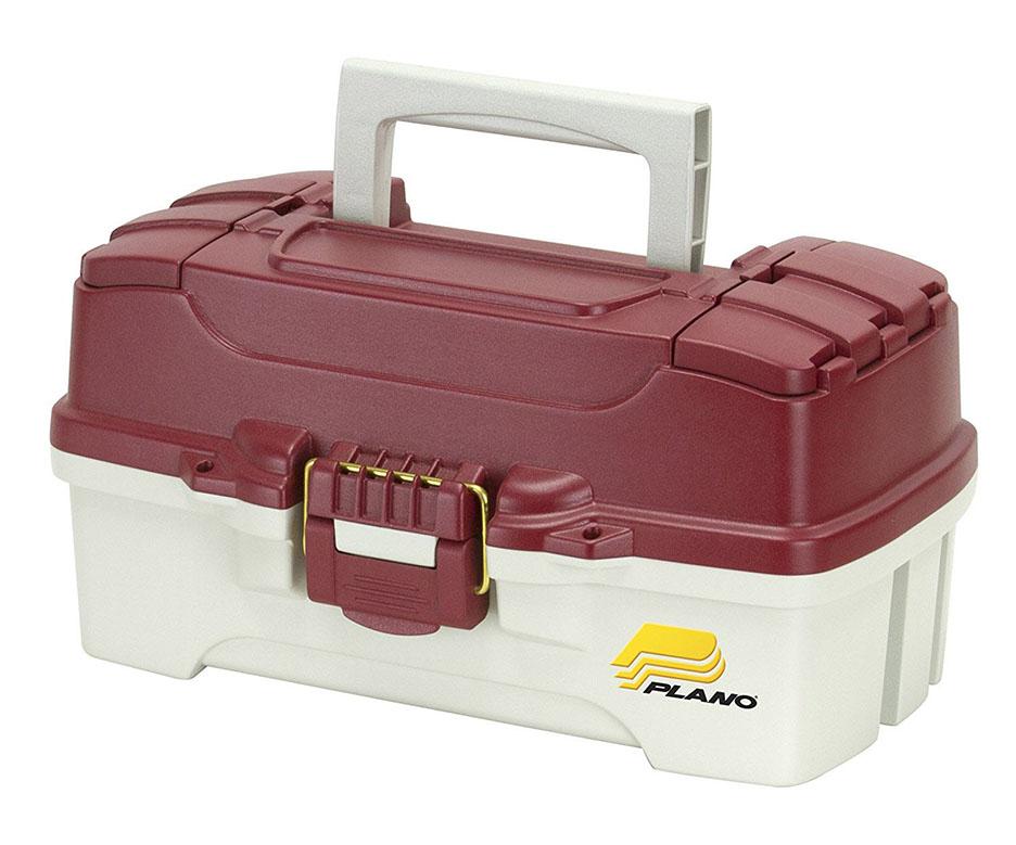 Plano One-tray Red Tackle Box - Red Metallic-off-white