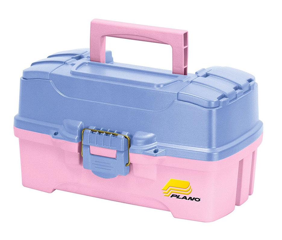 Plano Two-tray Pink Tackle Box W-dual Cantilever Trays Periwinkle-pink