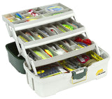 Plano Three-tray Green Tackle Box -green Metallic-off-white