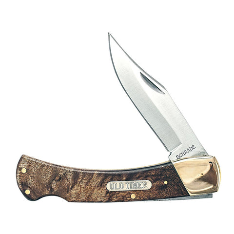 Old Timer 60tw Golden Bear Lockback Folding Knife Desert Iron Wood