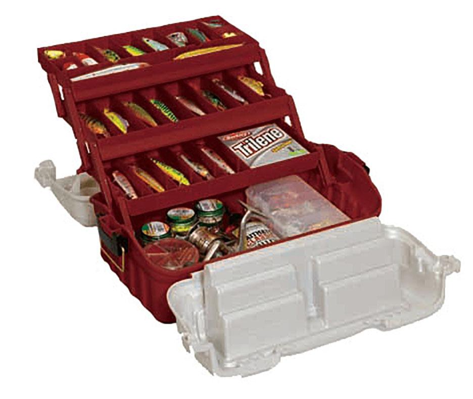 Plano Flipsider Three-tray Tackle Box Maroon-silver