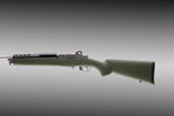 Hogue Ruger Mini-14-30 Rubber Over-molded Rifle Stock With Post 180 Serial Numbers Od Green