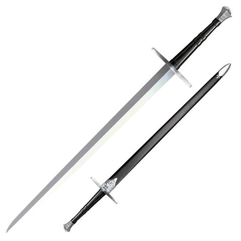 Cold Steel Hand-and-a-half 33-1-2" Sword With Leather-wood Scabbard