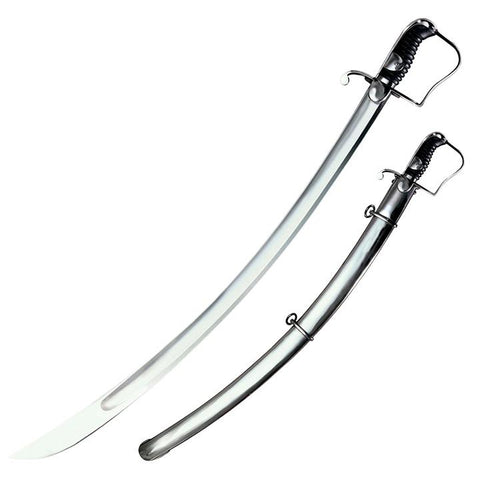 Cold Steel 1796 Light Cavalry Saber 33" Carbon Steel Blade With Steel Scabbard