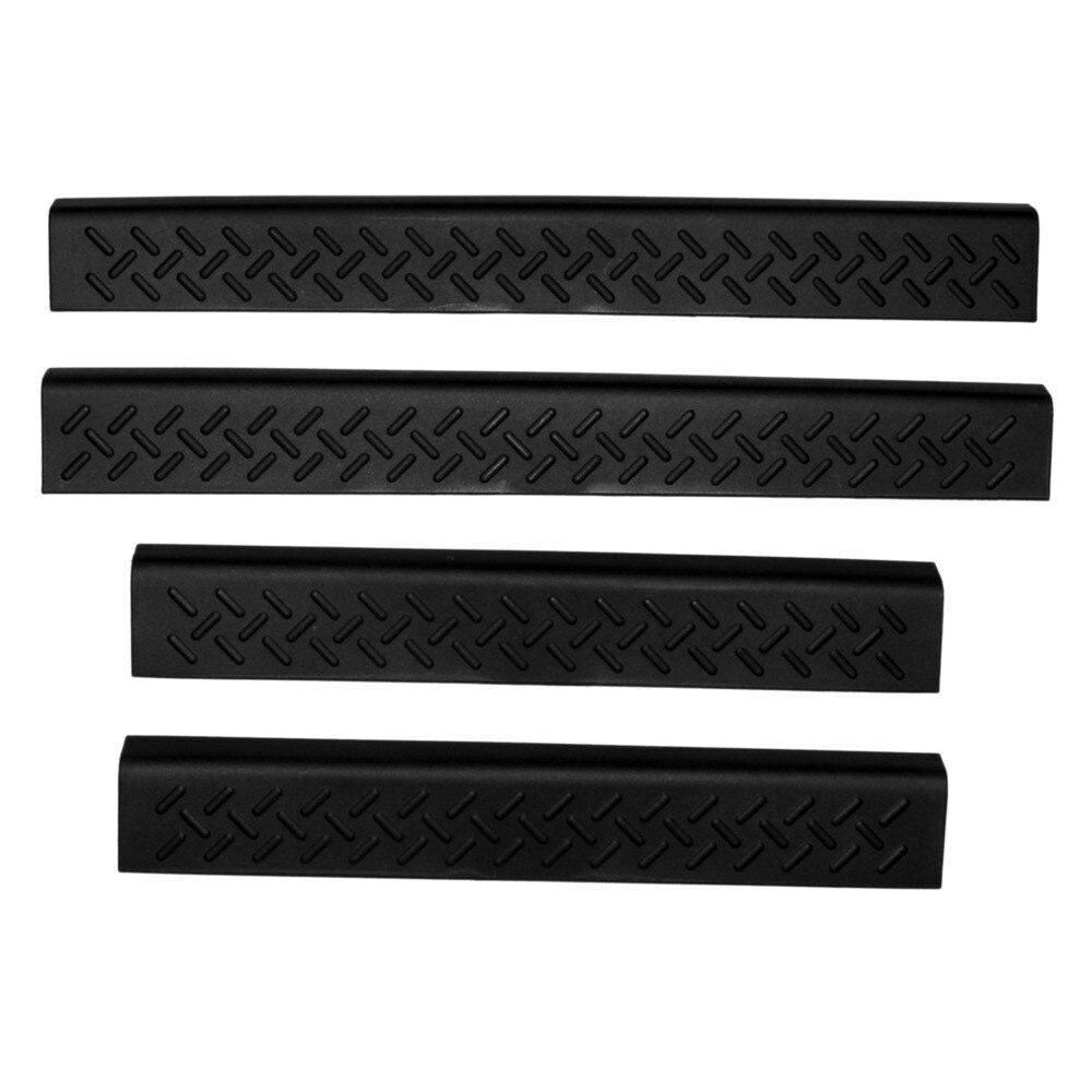 Auto Vent Shade Stepshield Black Door Sill Protector 4pc Set For 2004-2008 Ford F150 Supercrew