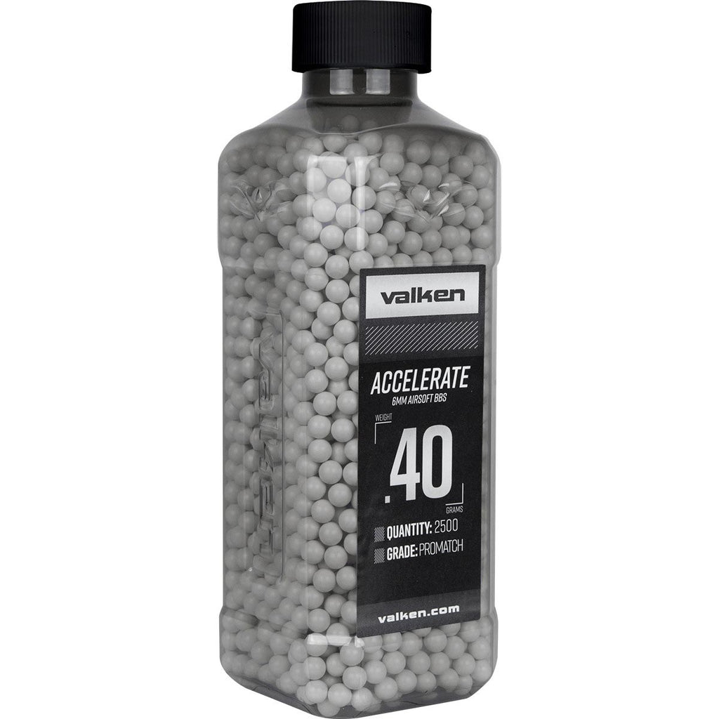 Valken Accelerate Airsoft Bbs - 0.40g 2500ct-white