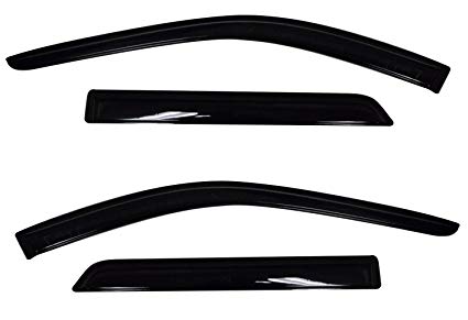 Auto Vent Shade  original Ventvisor Side Window Deflector Dark Smoke 4pc Set For 2011-2018 Dodge Du