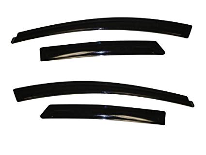 Auto Vent Shade Ventvisor Side Window Deflector Dark Smoke 4pc Set For 2012-2018 Ford Focus