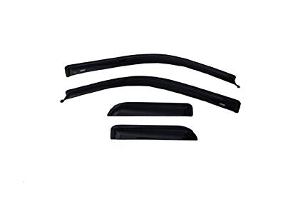 Auto Vent Shade Ventvisor Side Window Deflector Dark Smoke 4pc Set For 2004-2014 Ford F150 Supercab