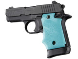 Hogue Sig Sauer P938 Ambi Safety Rubber Gripfinger Grooves Aqua