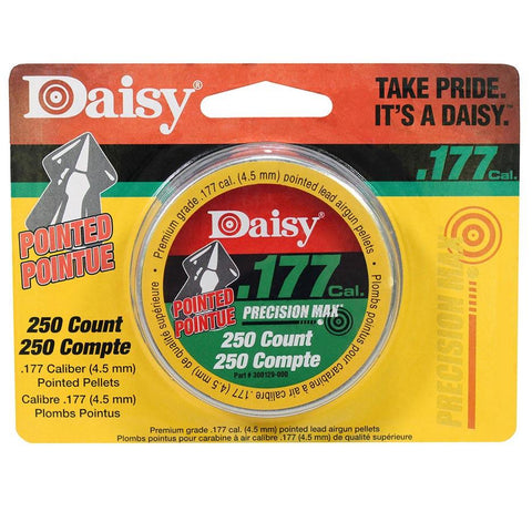 Daisy 250 Ct. Pointed Field Pellets .177 Pdq Silver 4.5 Mm *987777446*