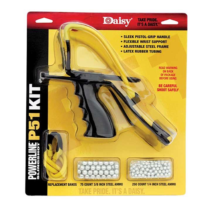 Daisy P51 Slingshot Kit Model 8153 Yellow Black 8 Inch