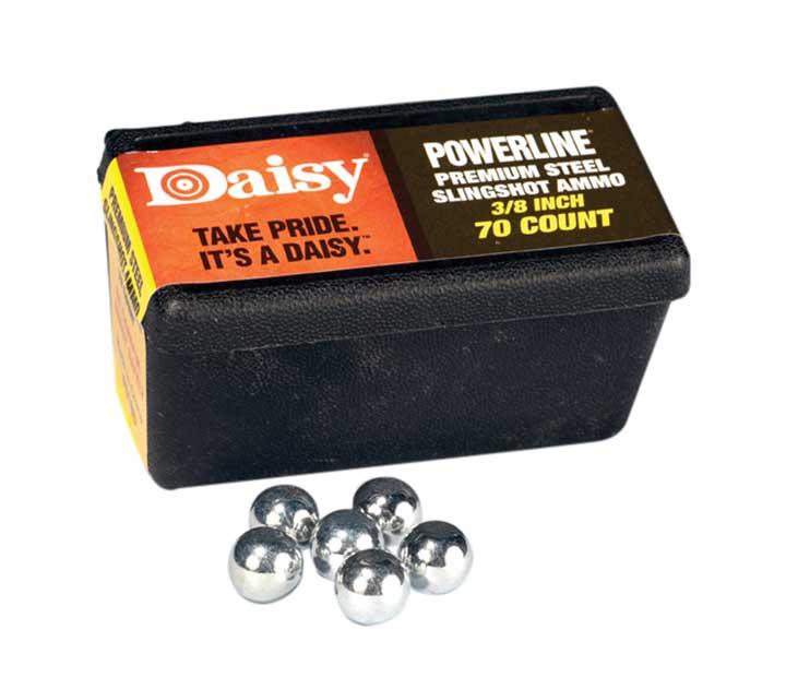 Daisy Steel Slingshot Ammo Trapped Blister Black 3-8 Inch