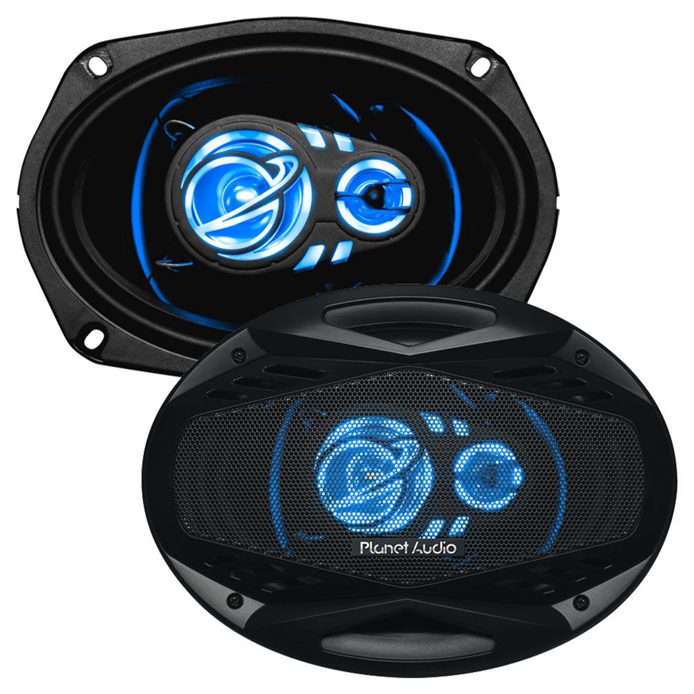 Planet Audio 6x9" 500 Watts Max 3 Way Led Illuminated Tweeters