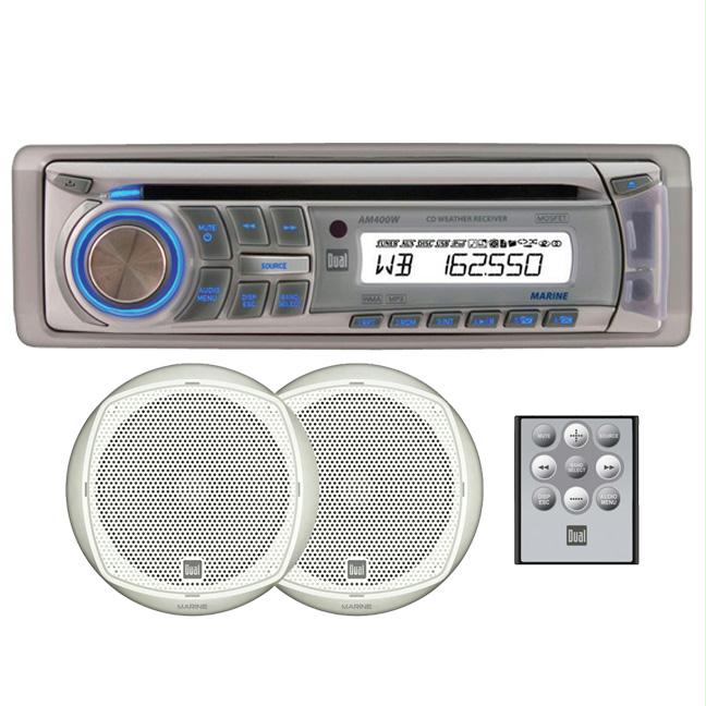 Dual Marine Combo Pack - Cd Receiver With 1 Pair 6.5" Speakers