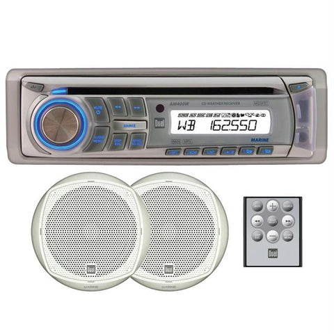 Dual Marine Combo Pack - Cd Receiver With 1 Pair 6.5" Speakers