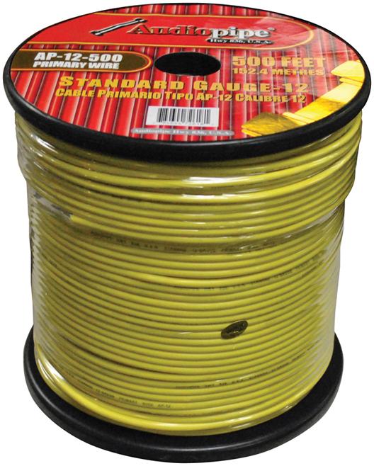 Audiopipe 12 Gauge 500ft Primary Wire Yellow