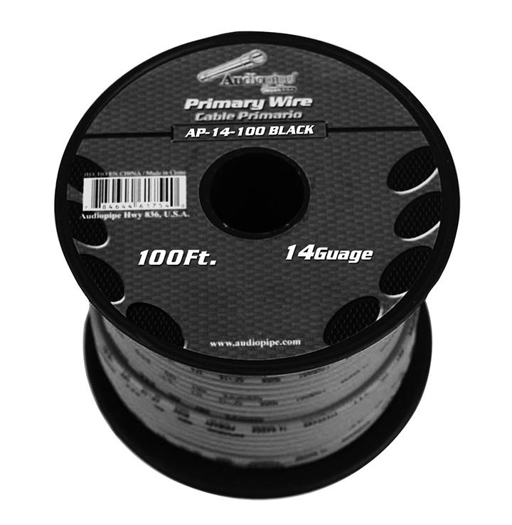 Audiopipe 14 Gauge 100ft Primary Wire Black