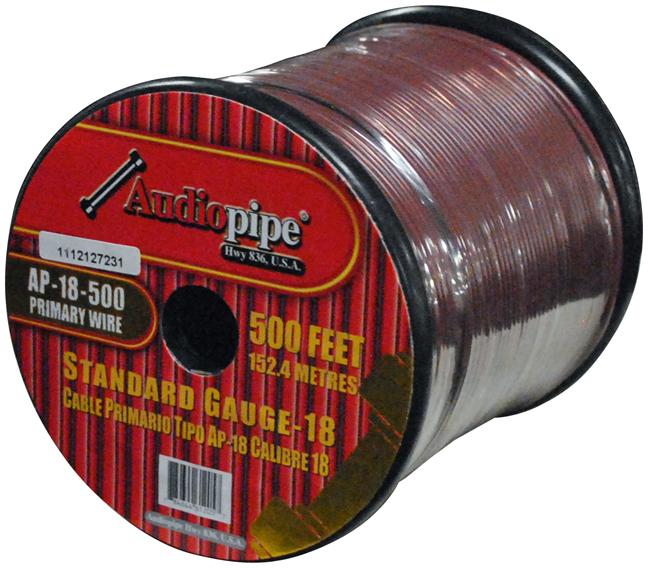 Audiopipe 18 Gauge 500ft Primary Wire Brown