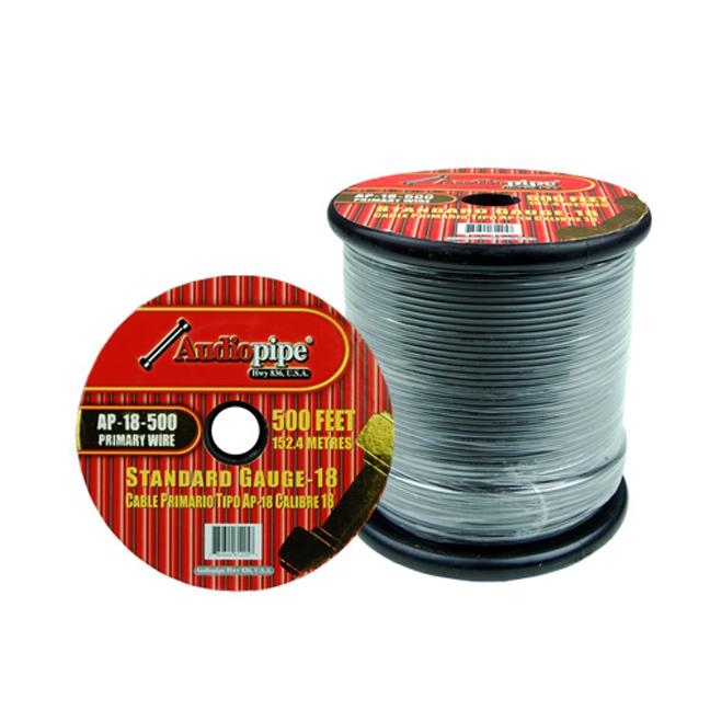 Audiopipe 18 Gauge 500ft Primary Wire Grey