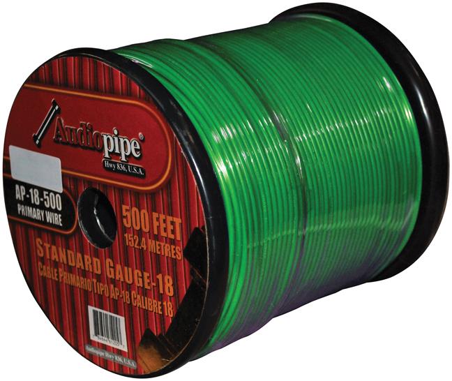 **green** Remote Wire Audiopipe 18ga 500'