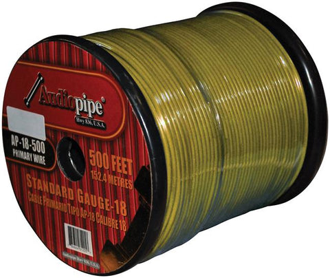 Remote Wire Audipipe 18ga 500' Yellow