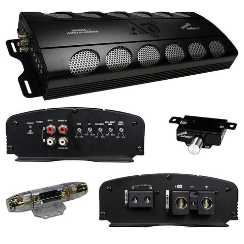 Audiopipe 1800w Class D Amplifier Overload-overheat Protection Remote Woofer Volume Control