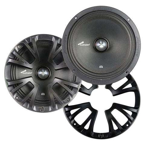 Audiopipe 8" Mid Bass 300 Watts Max With Grills Pair Packed