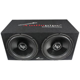 Audiopipe Super Bass Combo Pack 600w Max Dual 12" Loaded Box Amp Amp Kit