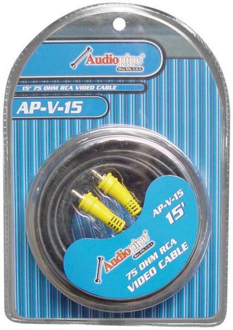 Audiopipe 15' 75 Ohm Rca Video Cable