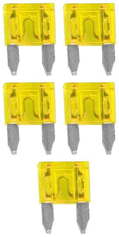 Audiopipe Ast Fuse 20amp 25 Pack Mini Blade; Blister Pack Audiopipe