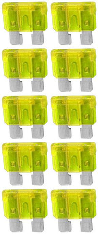 Atc Fuse 20 Amp; 10 Pack Blister; Audiopipe
