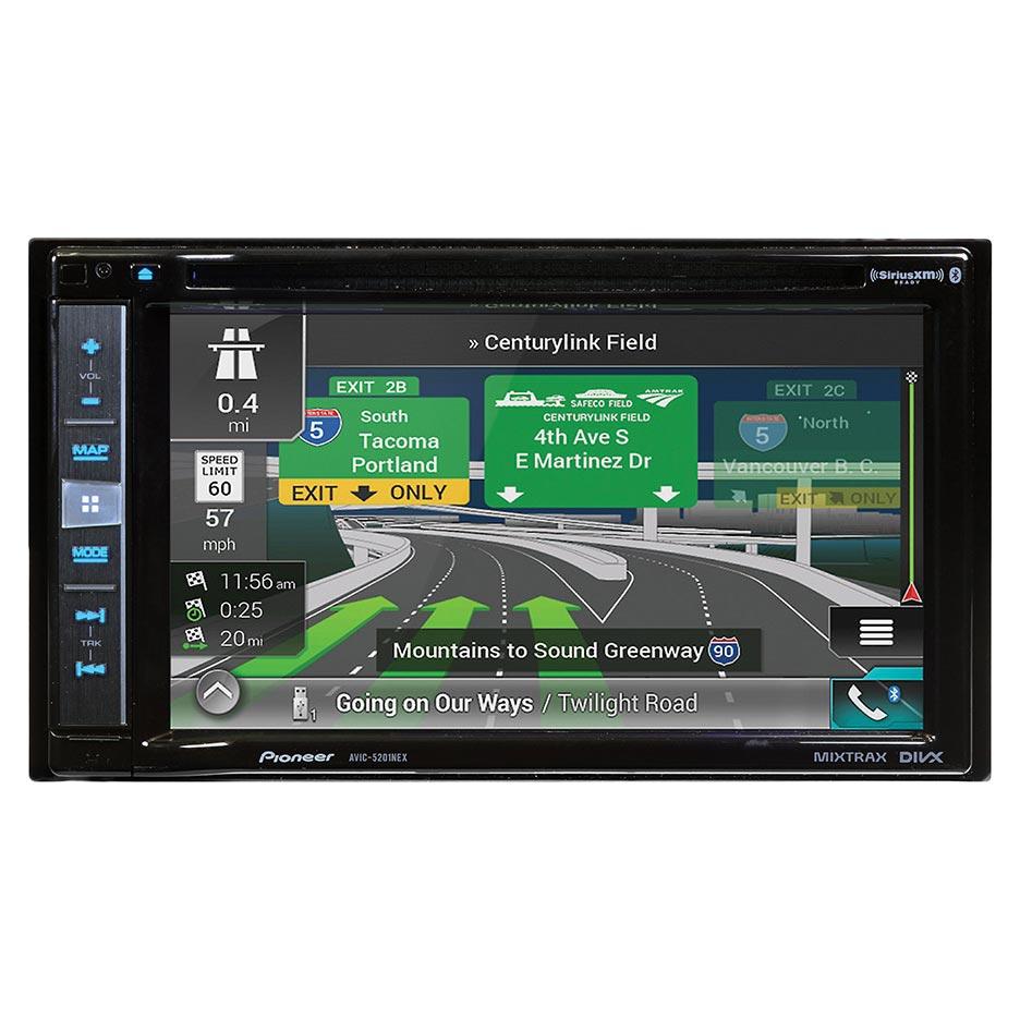 Pioneer 6.2" D.din Nav Receiver W-btapple Carplay Sat Rdy