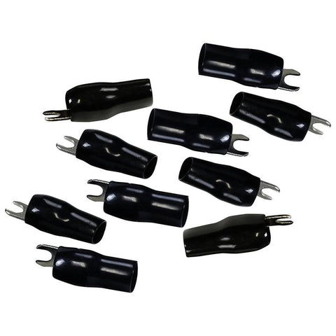 Orion Barrier Spade Terminal 4 Gauge #10 Black 10 Pcs.