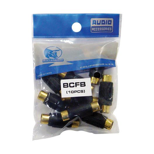 Rca Coupler;female;black;bullzaudio; 10-bag