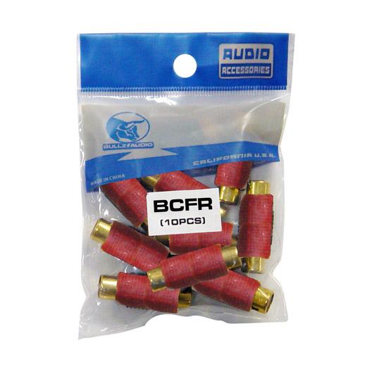 Rca Coupler;female;red; Bullz Audio; 10-bag