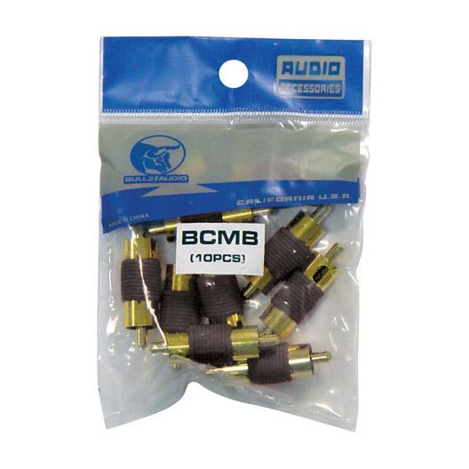 Rca Coupler Male;black; Bullz Audio; 10-bag