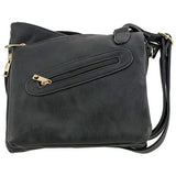 Bulldog Cross Body Style Purse W-holster Black 9.5 Inch X 9.5 In X 1.5 Inch