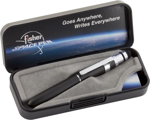 Fisher Space Pen Bullet Grip Space Pen With Clip And Conductive Stylus Black