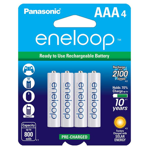 Panasonic Eneloop "aaa" Rechargable Batteries (4-pack)