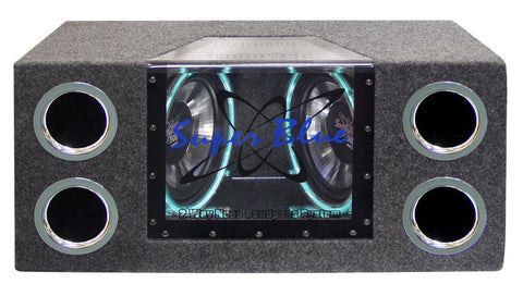 Bandpass Box Pyramid Dual 10" 1000 Watt; Neon Lighting