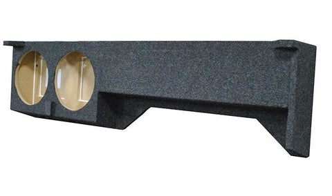 Qpower 2-10" Hole Emtpy Woofer Box For 2005-current Nissan Frontier Under Seat Downfire