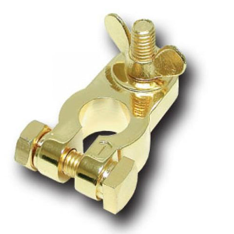 Battery Terminal Audiopipe Negative; Gold Plated