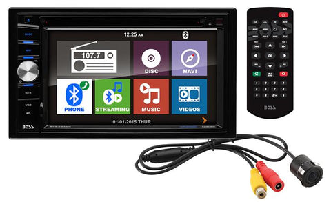 Boss Double Din 6.2" Lcd Touchscreen With Back Up Camera In 1 Gift Box