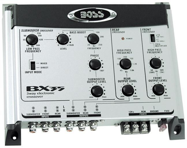 Boss 3 Way Electronic Crossover Subwoofer Input & Output