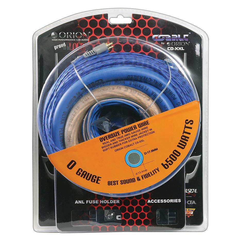 Orion Cobalt Complete 0 Gauge Amp Kit Oversize Wire (6500 Watts)