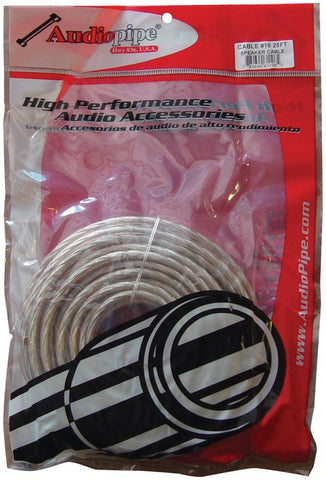 Audiopipe 10 Ga. Speaker Cable 25ft (cable1025clr)
