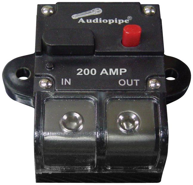 Audiopipe 200amp Manually Resettable Circuit Breaker